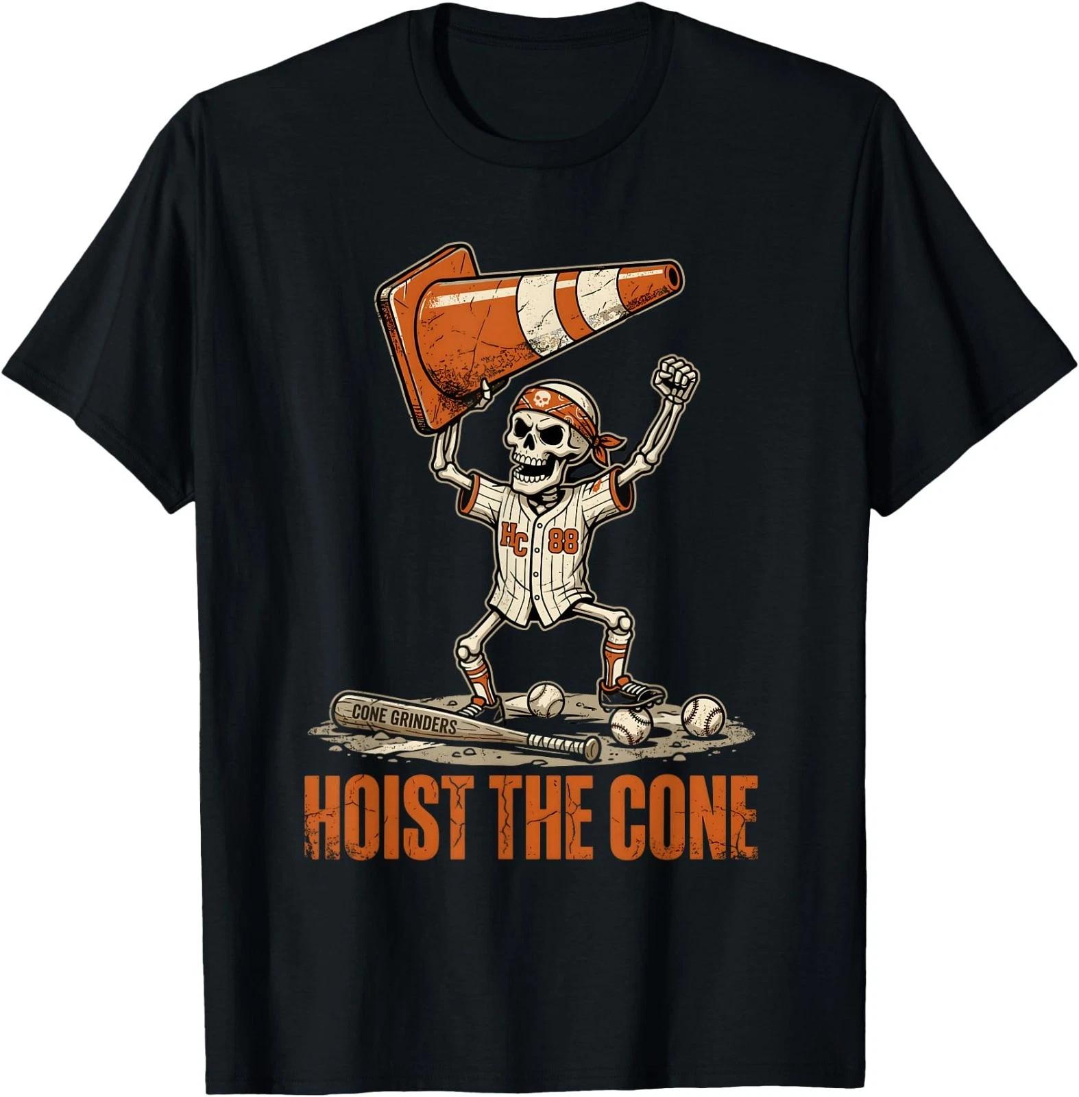 Funny Pirates Hoist The Cone Baseball Saying for Fans T-Shirt S
