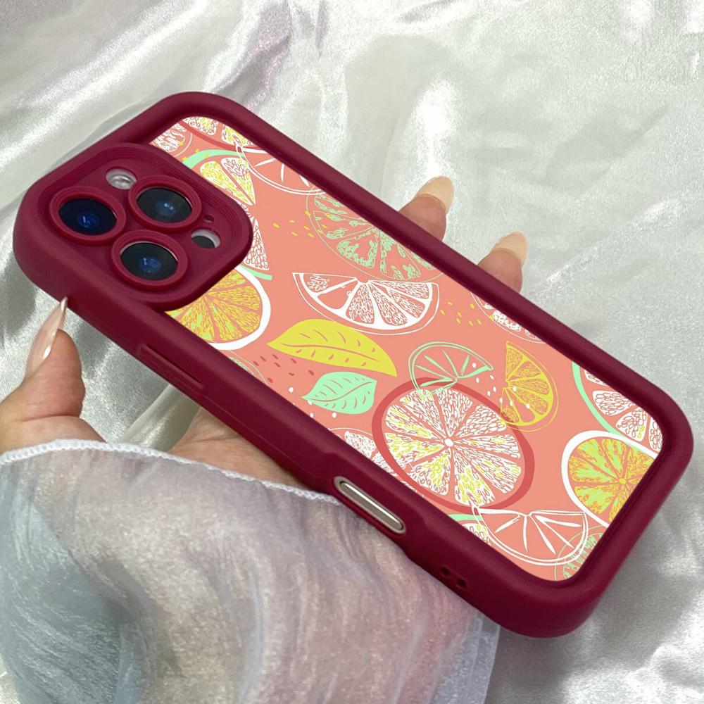 JT308 Lemon Drop Drawing for iPhone 17 16 15 14 13 Pro Max Samsung S26 S25 Ultra A17 A16 A07 A56 A13 A14 A15 Xiaomi 15T Redmi 15c Note 14 Soft Case