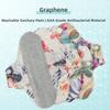 5Pcs 23CM Reusable Sanitary Pads Graphene Menstrual Cloth Pads Diaper Panty Liner  Lady Care