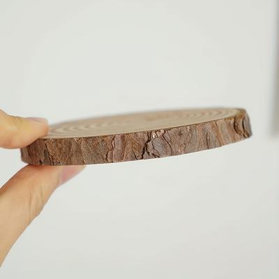 2 Stück - Holz Aromatherapie Kerzentablett Minimalistischer Instagram-Stil Dekorative Dekoration Runde Kerzenbasis