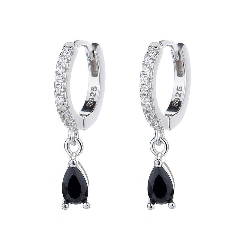 

Water Drop Earrings Fashion Temperament Small Light Luxury Women S Micro Zircon Earrings Celin French Wind Ear Buckle серебряный
