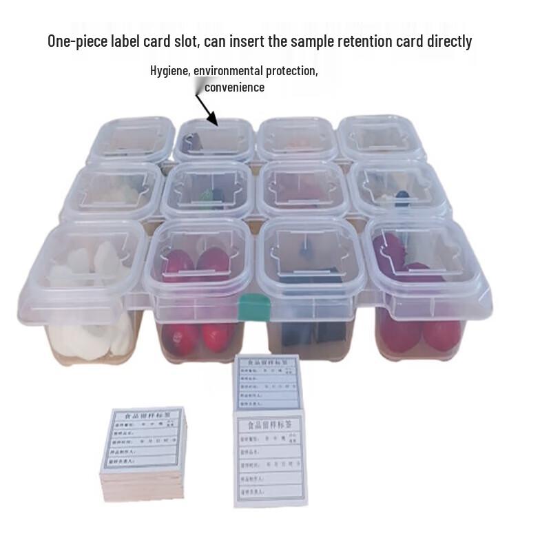 COKRSUPE 12-Compartment Food Sample Box with Lid