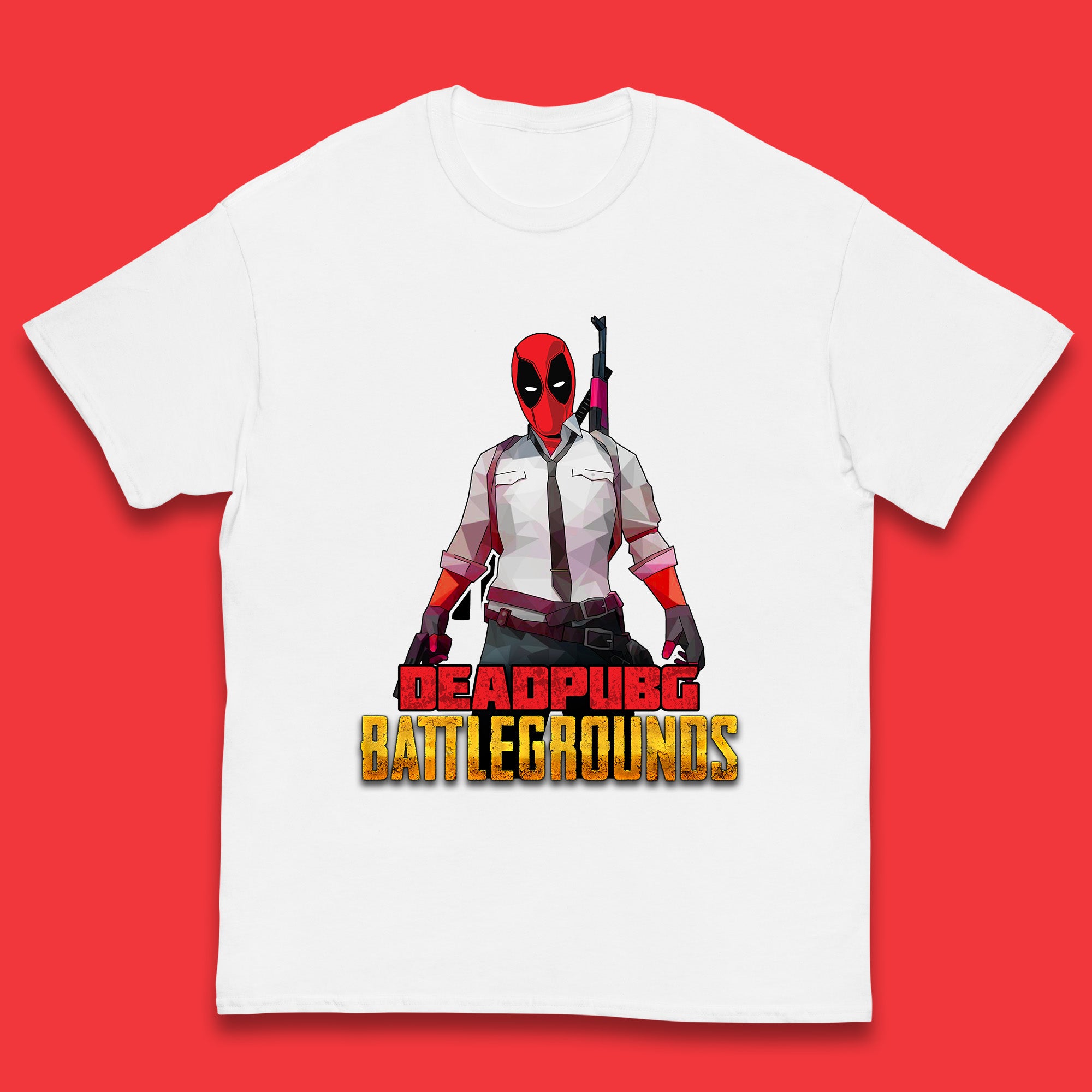 Deadpubg Battlegrounds Deadpool FPS Comic PUBG PlayerUnknown S Battlegrounds Inspired Parody Gaming Kids T Shirt 130
