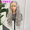 AIMEYA Burgundy Lace Wig Long Body Wave Synthetic Hair Glueless 13x4 Lace Front Wig for Women Wine Red Wigs Daily Wear Cosplay