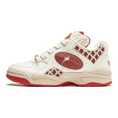 Li Ning Shooting Star Versatile Comfortable Simple Non-Slip Low-Top Lifestyle Casual Shoes Unisex Casual Shoes Light-Red AZGU025-3