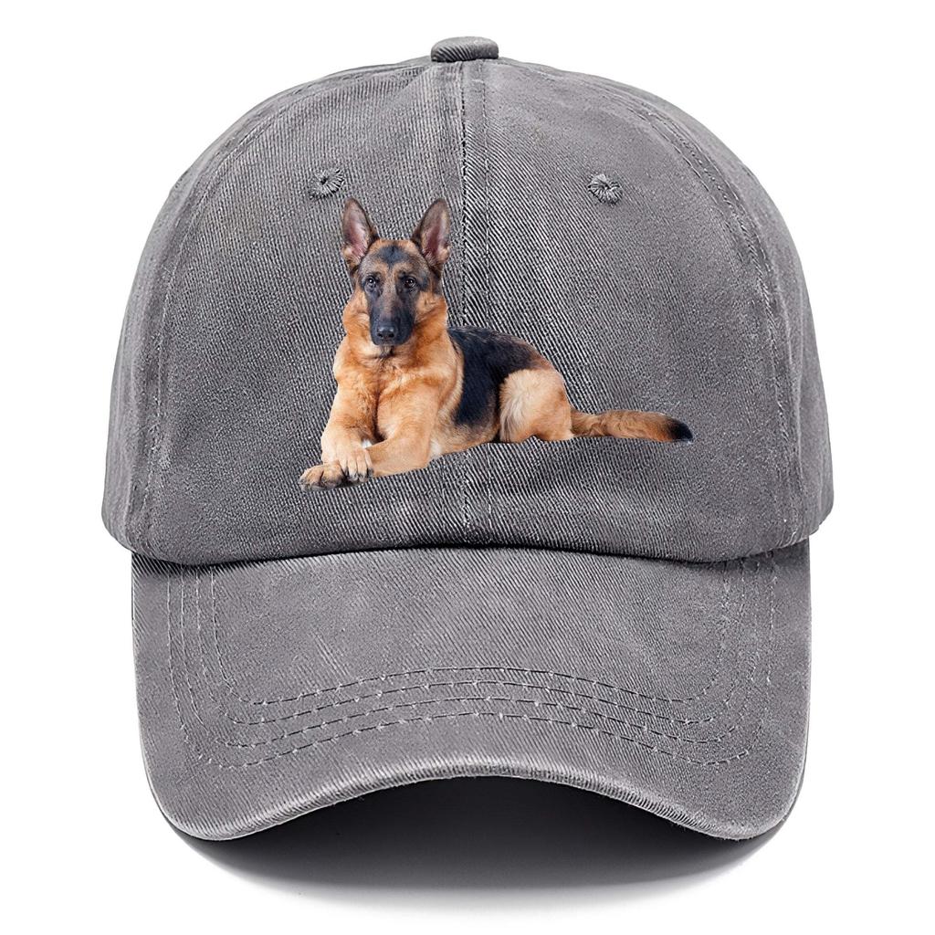 Modische Baumwoll-Baseballkappe mit Deutscher Schäferhund-Verzierung Klassische Verstellbare Mütze für Outdoor-Aktivitäten
