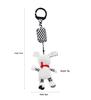 BBSKY Black & White Baby Stroller Mobile: Rabbit, Bee, Bird & Dog Plush Hanging Ornaments 
