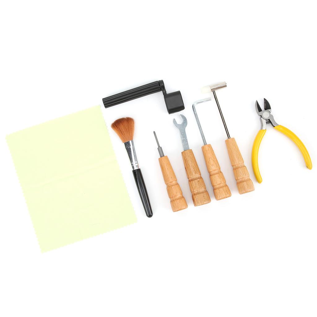 8Pcs Guitar Repair Tool Luthier Maintenance Set Kit Accessory with Hammer Brush Plier GT‑28