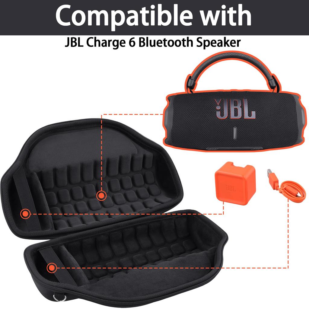 (Doar caz) Boxă Bluetooth JBL Charge 6 Husă Portabilă de Depozitare, Negru - co2CREA