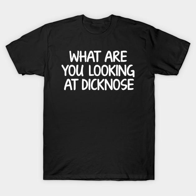 Men Black Print T-shirt What Are You Looking At Dicknose (Stiles) No-Cut Transfer Paper Print Cotton Tshirt 2XL чёрный