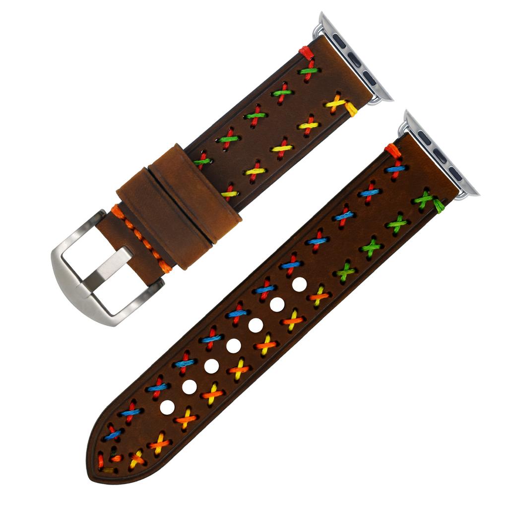 Applicable Apple Applewatch Strap Iwatch8/7/6/Se Leather Top Strap Men And Women