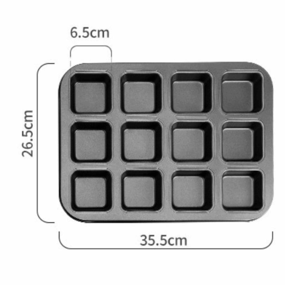 Forma do muffinek 6/12 komorowa, kwadratowa, do pieczenia w kuchni, nowa tacka na muffinki, gadżety domowe