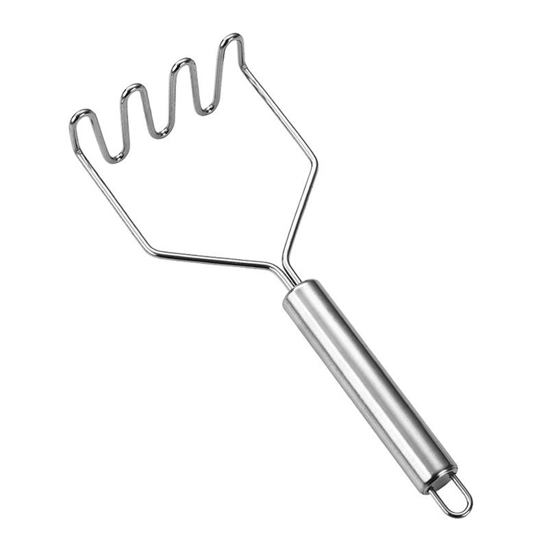 1/2 Stück Edelstahl Wellen-Kartoffelstampfer - Ideal für Küchen-Gemüse- und Obstpüree - Küchenutensilien, Langlebiges Küchengeschirr