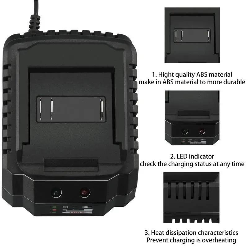Battery Charger Suitable For 18V 21V Li-ion Battery Portable FastBrand+ Charger for Battery Replacement EU Plug Us