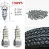 100X Universal 15mm Screw In Tire Stud Snow Spikes Wheel Tyres Snow Chains Studs