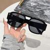 Trendy Pilot Double Bridge Square Frame Women Sunglasses Brand Designer Cool Men Sunglass Driving Hiking Eyewear UV400 Lentes