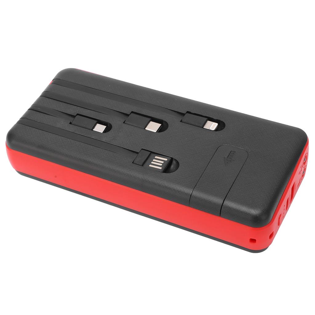 Portable Solar Power Bank ABS 30000mah with White LED Light Charger for Outdoor Camping