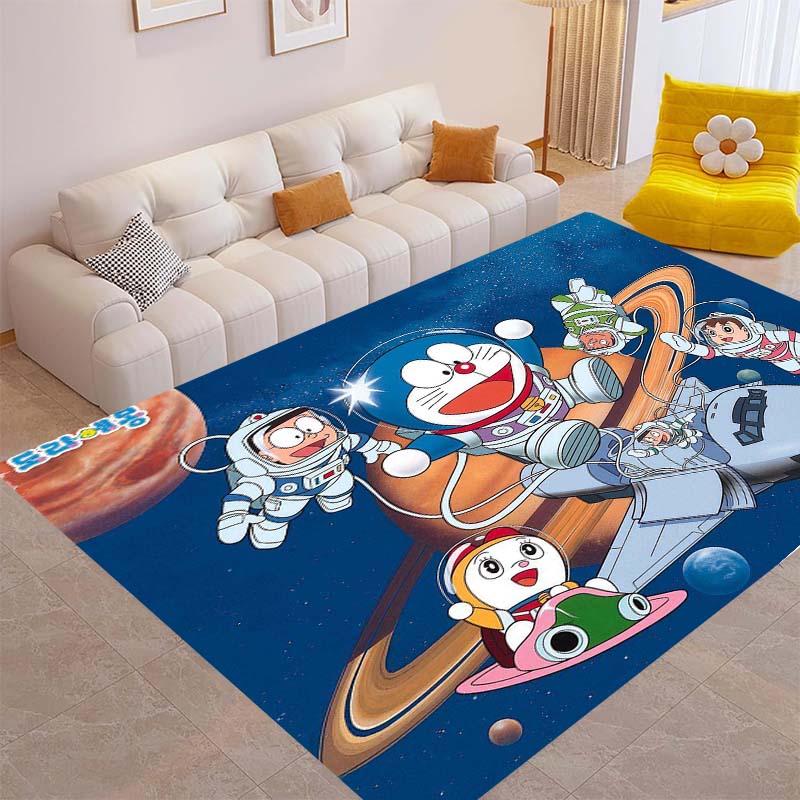 Cute Doraemon Rug, Suitable for Playrooms, Bedrooms, Living Rooms, Sofas, and Other Home Décor; Non-slip Children's Mat.