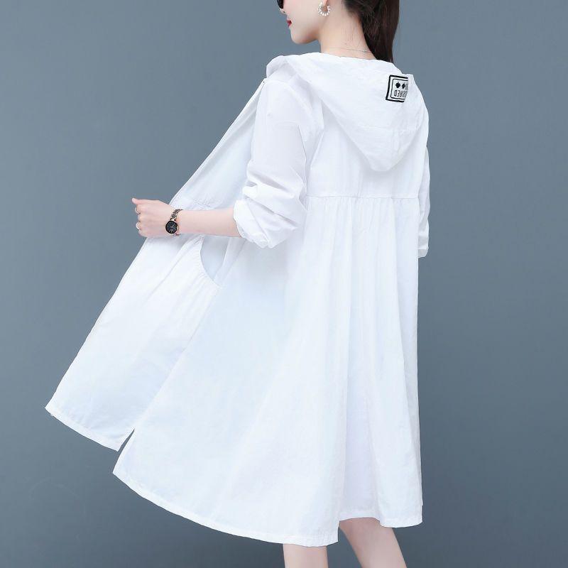 

Женская солнцезащитная одежда с длинным рукавом средней длины, летняя тонкая уличная одежда с защитой от ультрафиолета и солнца, модная куртка 3XL