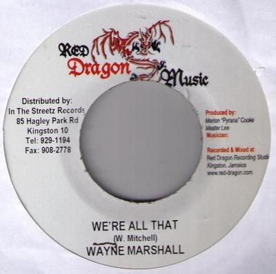 7inch Record WAYNE MARSHALL - We're All That NONE Red Dragon Musi 2004 Jamaica Reggae, Ska & Dub Used