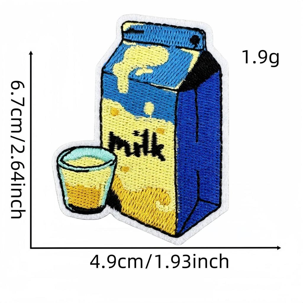 2025 Cute Cartoon Pizza Snack Embroidered Cloth Patches for Kids' Clothes