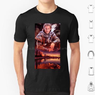 Kevin Costner Robin Hood Camiseta Algodão Homens Mulheres Estampa DIY Celebridade Celebridades Filme Cinema Estrela de Hollywood Realismo