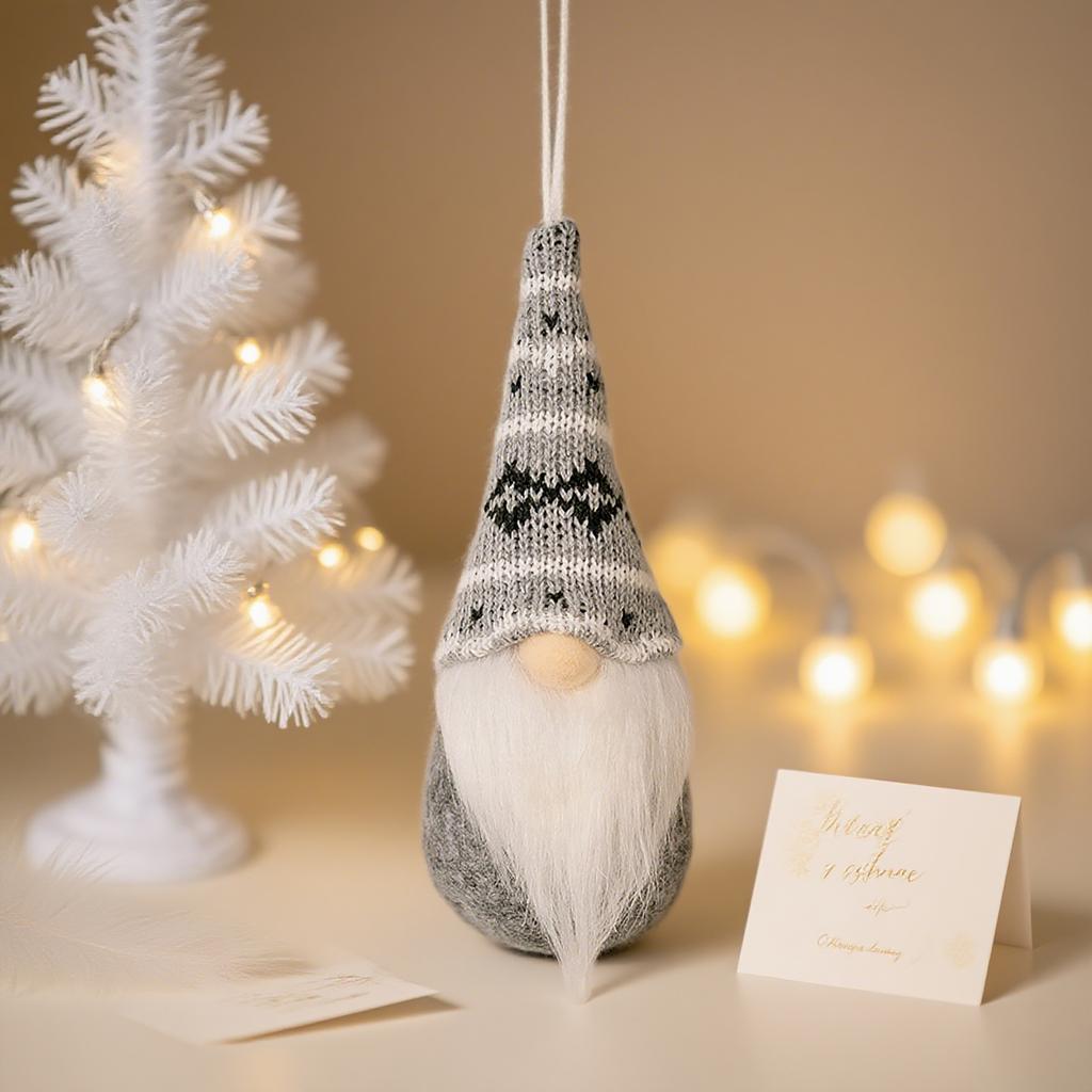 Christmas Decorations Creative Colorful Knitted Santa Faceless Old Man Pendant Goblin Pendant Dwarf Pendant