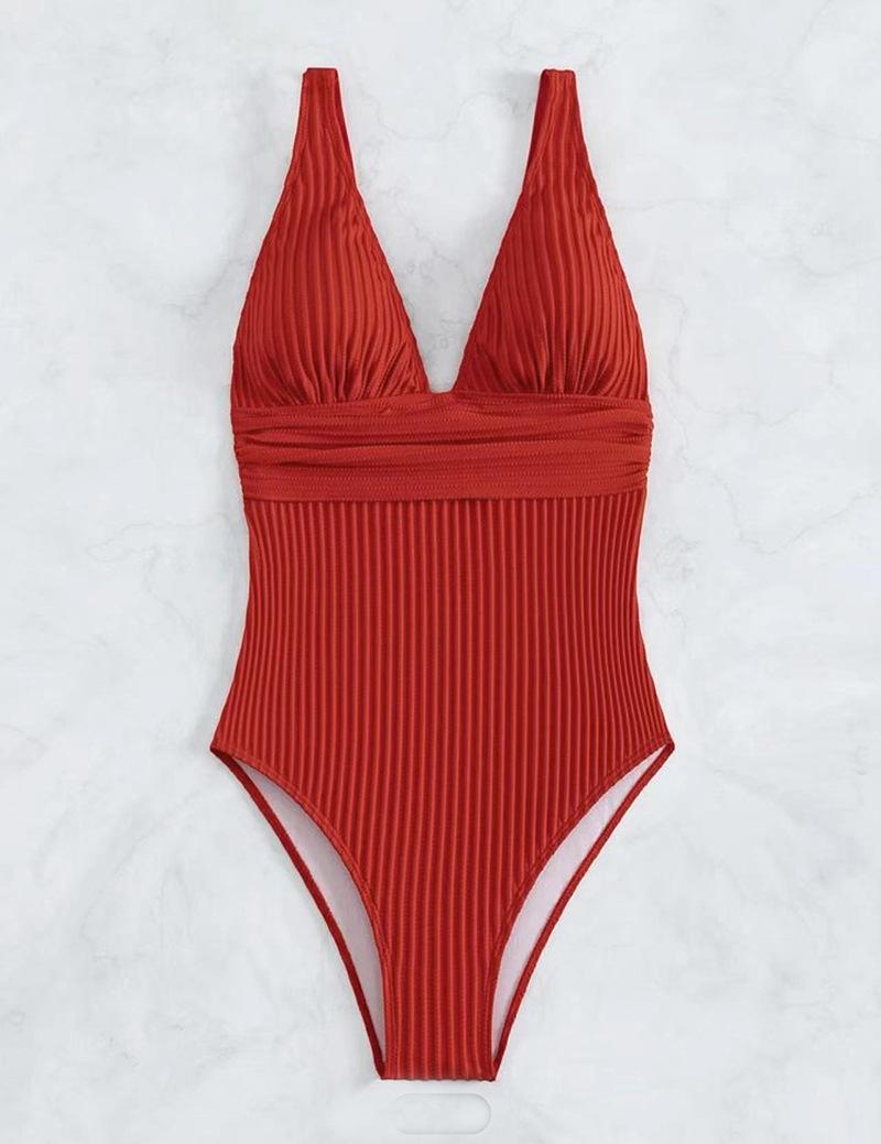 

Европейские и американские разноцветные цельные леггинсы Zou Zoubu с регулируемыми бретелями консервативные женские купальники L красный