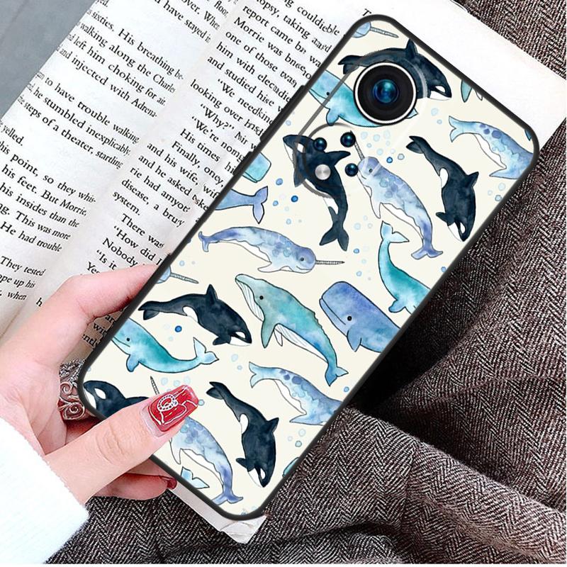 Sea Whale Narwhals Case For Honor Magic 8 6 7 Lite Honor 400 200 Pro 50 70 90 X8c X8b X9a X9c X9b X9d Win Cover