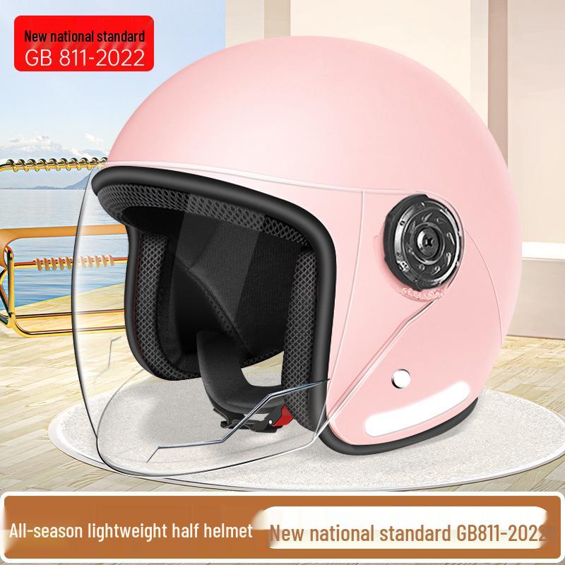 3C Certified Double Visor Electric Motorcycle Helmet, Unisex Winter Model, All-Season Safety Helmet