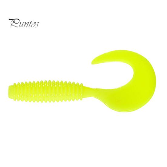 20/30/50 vnt. 3/4/5/6/7CM Minkštas sliekų masalas Spalvingas silikoninis garbanotas uodegos masalas žvejybai gėlo vandens sūriame vandenyje Universalūs ešerių ešerių žvejybos priedai