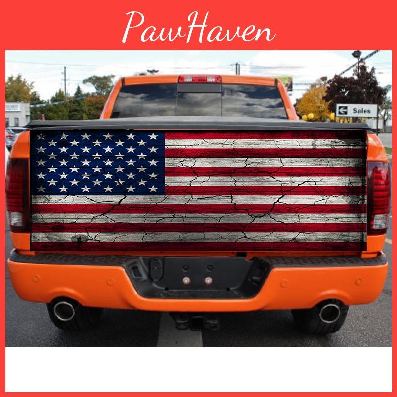 Kühner Rot Weiß Amerikanische Flagge Druck Heckgrafik Aufkleber für LKWs und SUVs