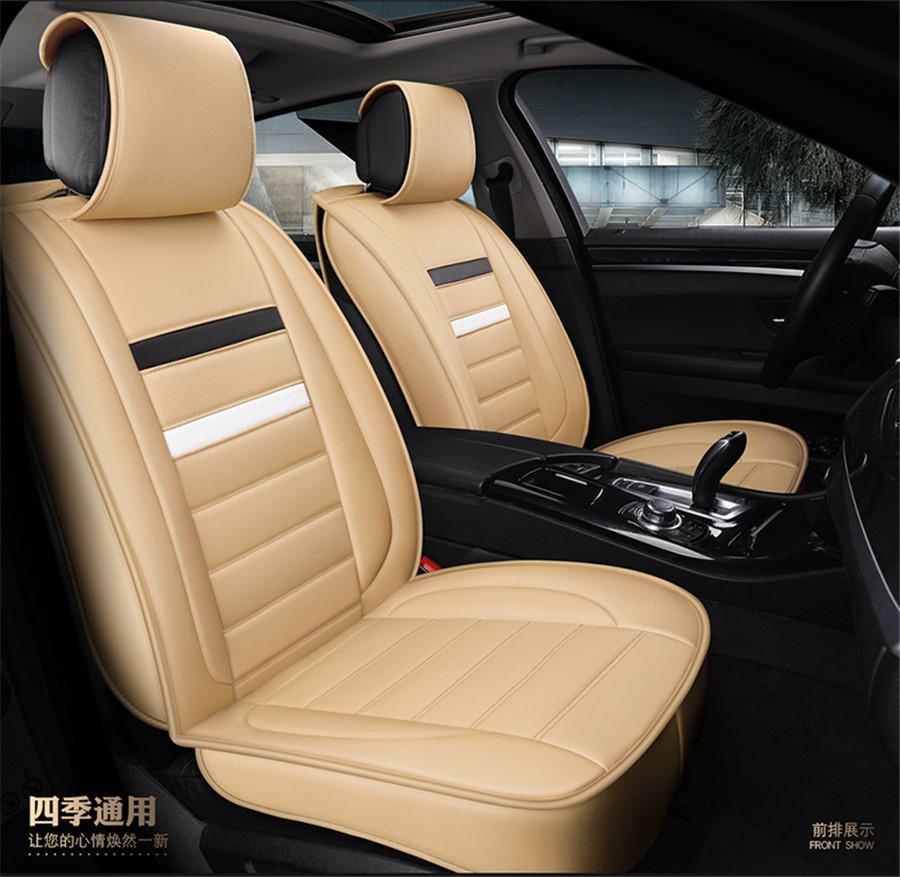 Set di Coprisedili per Auto in Ecopelle PU alla Moda Vestibilità Universale Accessori Interni Traspiranti Copertura Decorativa Protettiva per Sedile Car-Styling