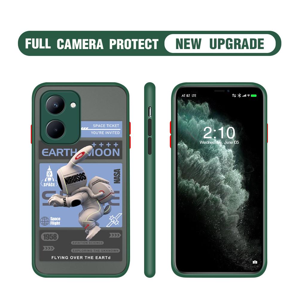 Knapsack Astronaut Phone Case for Infinix iPhone 14 13 12 11 Pro Max Samsung Galaxy S20 FE A52 S23 Slim Matte Back Cover Lens Protection Cases