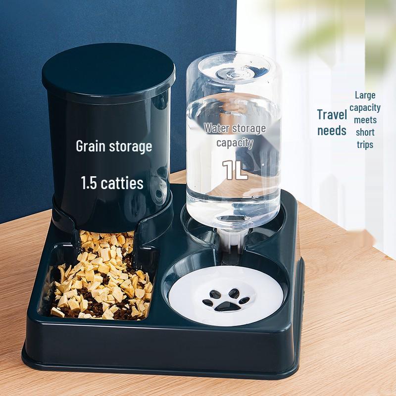 Automatic Double Bowl Feeder for Cats & Dogs - Water & Food Dispenser