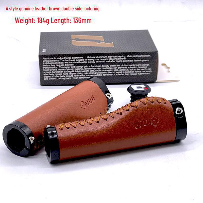 

Кожаные амортизирующие ручки для горного велосипеда на длинные дистанции в стиле ретро
