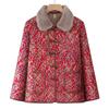 Padded jacket women's winter padded jacket thickened jacket old lady velvet warm clothes winter padded jacket