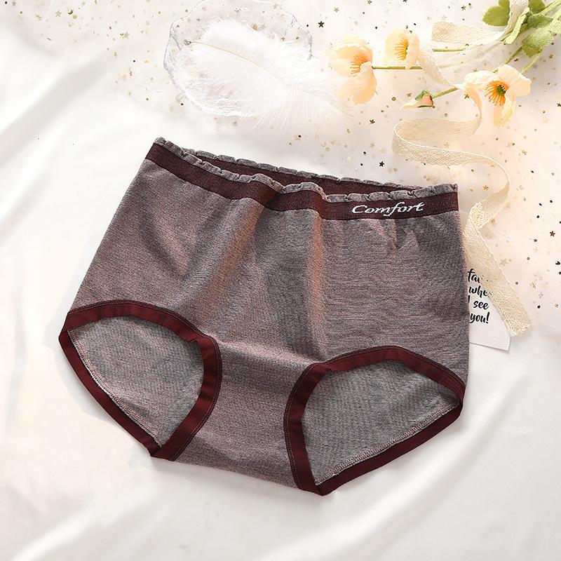 Plus Size Ladies Spring and Autumn Cotton Soft Mid  High Waisted Briefs