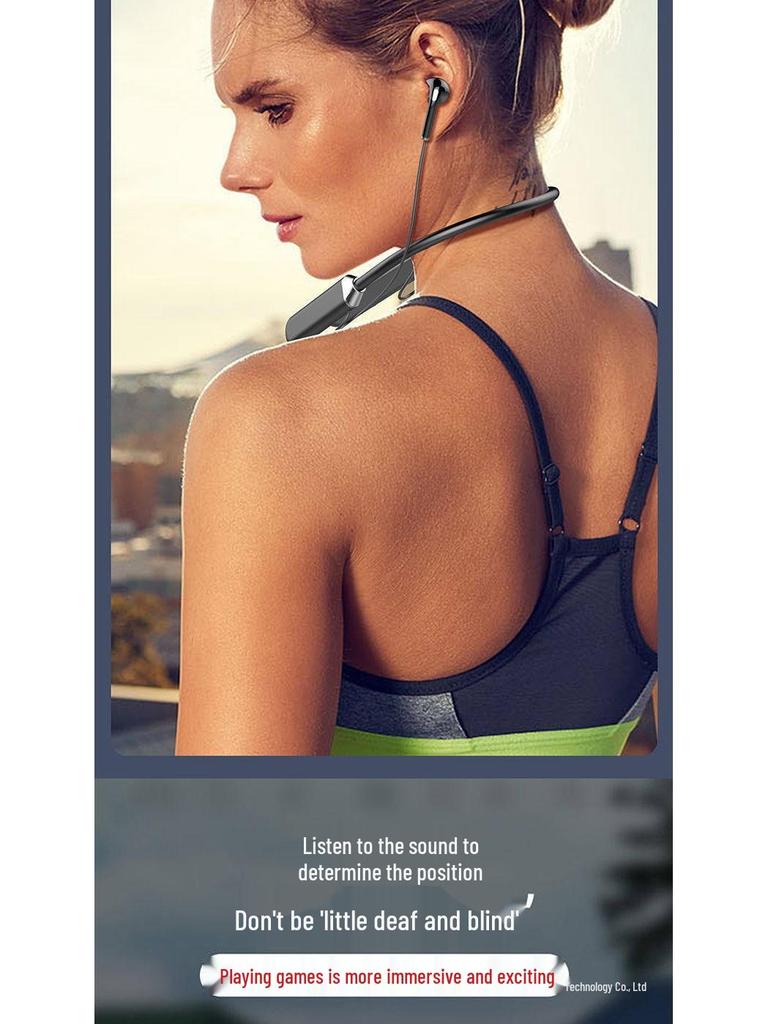2026 Wireless Neckband Bluetooth Headphones - Comfortable for Long Wear, Unisex, Ideal for Sports, with Large Battery Life