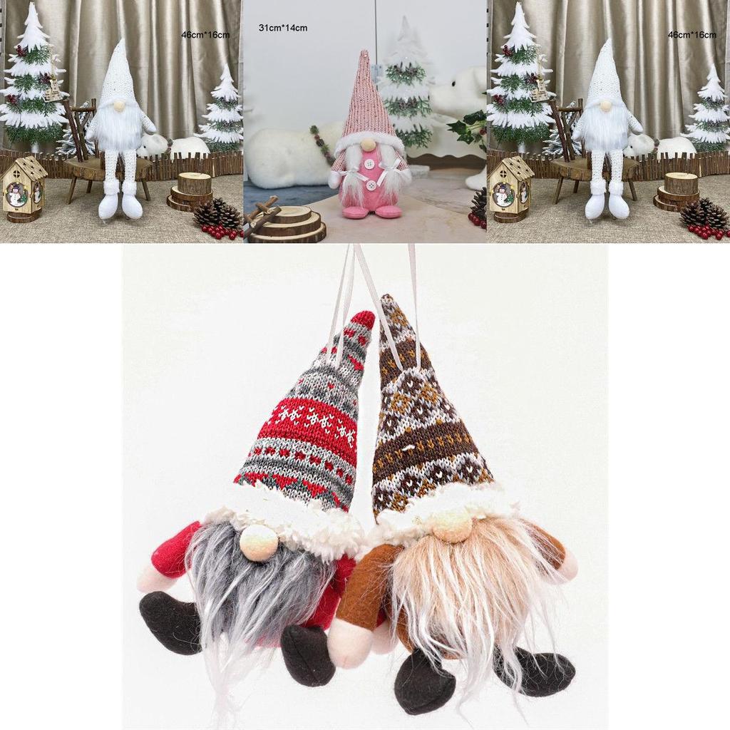 Festive Faceless Doll Holiday Home Ornament With Vibrant Colors For Cheerful Decor