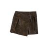 Rap Cargo Pocket Mini Leather Washed Skirt Aq3Ls860