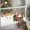 Santa Claus Reindeer Car Glass Stickers Electrostatic Adsorption Glue-free Christmas Decorative Stickers
