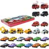 Christmas Advent Calendar 24 Days Countdown Calendar Toys Pull Back Cars Vehicles for Kids Party