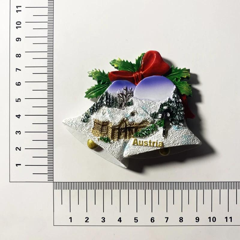 

Austria Fridge Magnets Christmas Bell Magnetic Stickers Home Decoration Christmas Gifts Wedding Birthday Gifts