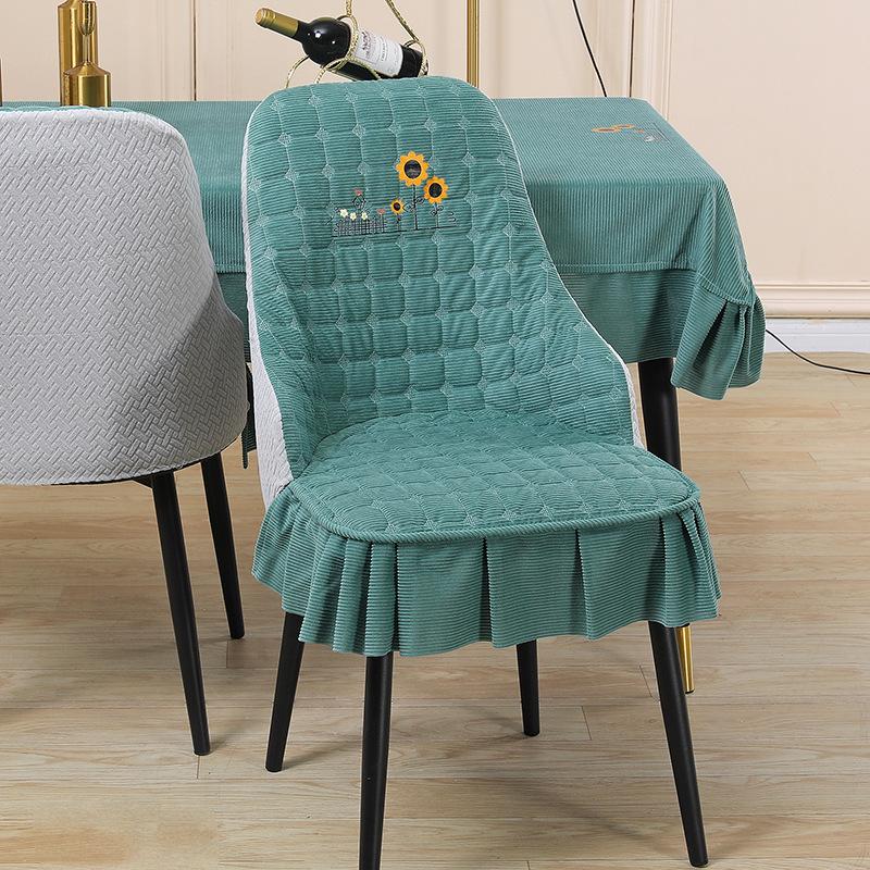 

Curved Chair Cover Dining Table and Chair Cover Cushion Backrest Integrated Cushion Four Seasons Universal Semi-circular Chair Cushion Stool Cover 130 * 180cm