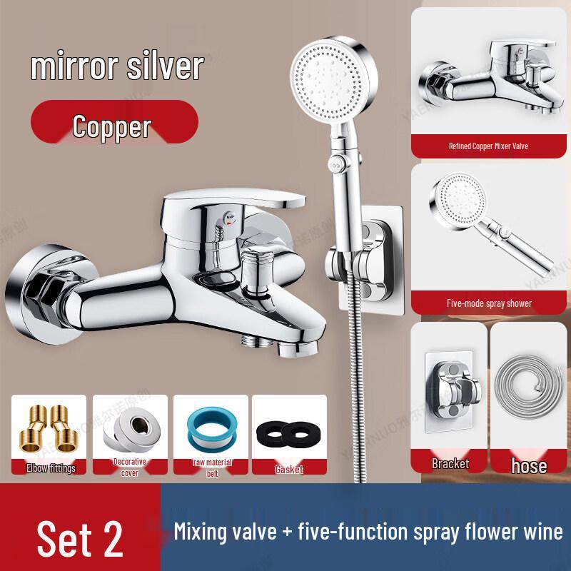 Xihuo All-Copper Concealed Shower Mixer Faucet Set