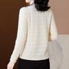 Lace Base Shirt for Women with New Slim Long-sleeved Hollow Top for Women's Inner Wear. Today's Design Slim Shirt
