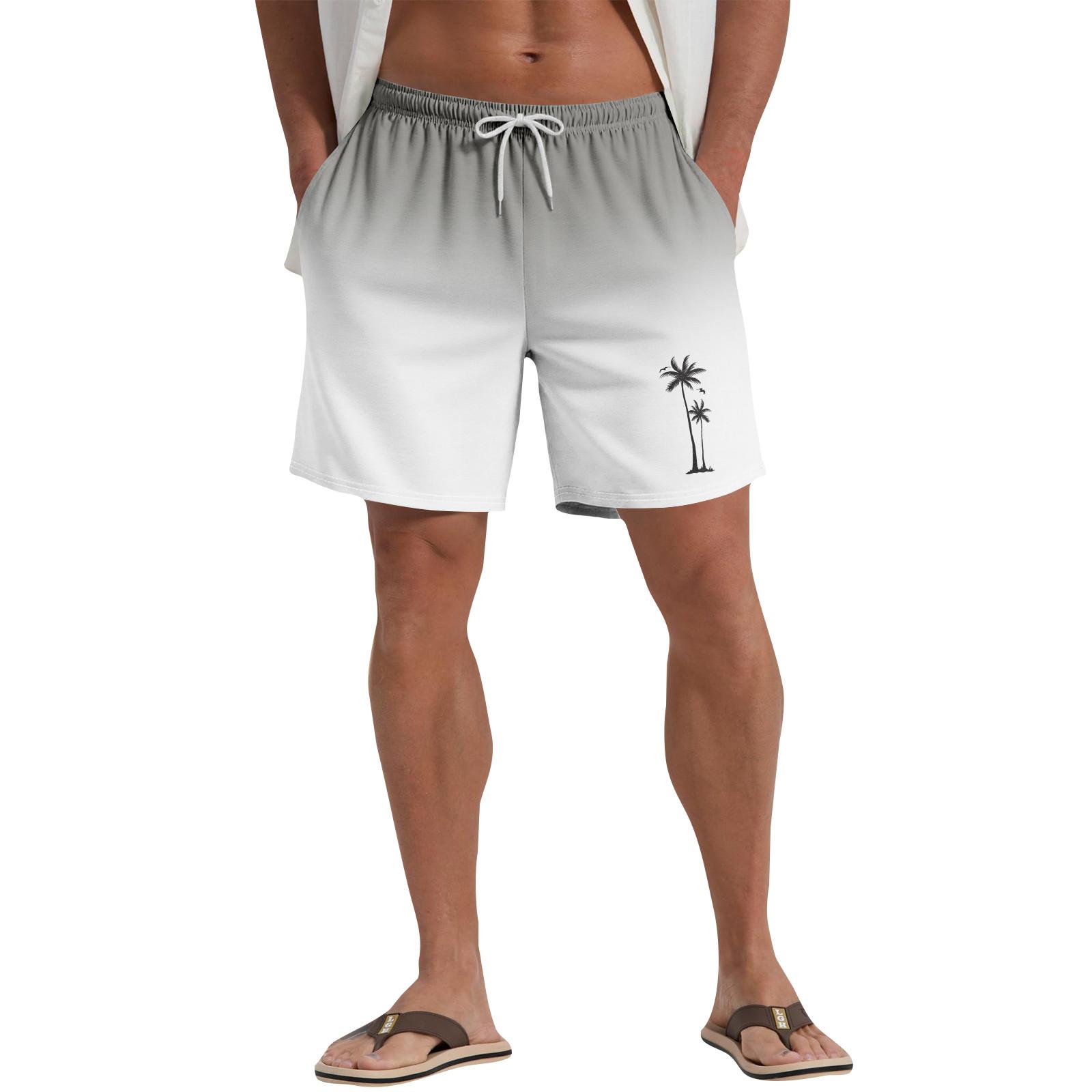 

Чоловічі повсякденні пляжні шорти з гавайським рослинним принтом XL