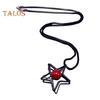 Women Sweater Chain Single-layer Alloy Red Bead Geometric Pendant Clothes Jewelry Dating Prom Party Garment Decoration Necklace