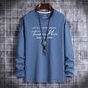 HNXC Men's Fashion Casual Autumn/Winter O-Neck Long Sleeve Blouses & Shirts Classic Exquisite